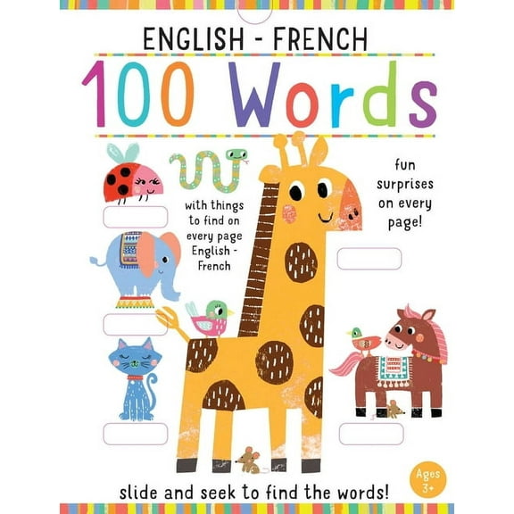 Slide and Seek: 100 Words English-French, (Hardcover)