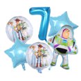 thumbnail image 3 of Vajilla para decoración de fiestas de cumpleaños de Toy Story de Disney, juego de vasos de papel, platos y globos de Buzz Lightyear para niños, 3 of 5