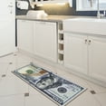 thumbnail image 4 of Ottomanson Machine Washable 100 Dollar Bill Non-Slip Rubberback 17x43 Money Rug, 17" x 43", Multicolor, 4 of 7