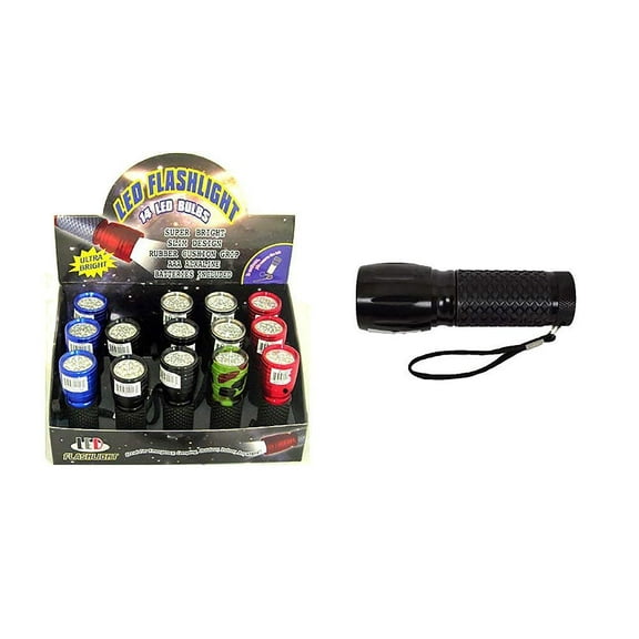 Diamond Visions FL-14R 14 LED Flashlight with Rubber Hand Grip in Assorted Colors 1 Flashlight