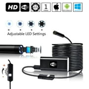 Indigi® Waterproof Endoscope Borescope Wireless WiFi Inspection Snake Camera for iPhone & Android - Adjustable LEDs - 1M