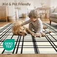 thumbnail image 4 of ODIKA Plaid Striped Farmhouse Grid Ticking Bands Checkered Fireplace Non-Slip Chair-Friendly Floor for Dining Room, Under Table, Office, 4 of 7