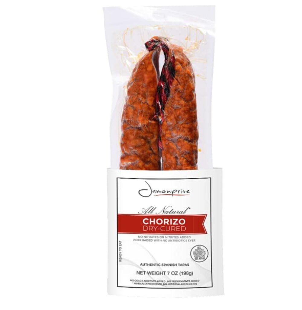 Mild Chorizo Ring - Spanish Chorizo for Authentic Tapas 7oz (Sarta) - Jamonprive - All Natural