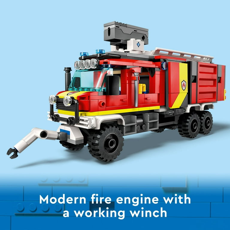 LEGO City Fire Command Unit 60374 Rescue Fire Engine Toy Set Ultramodern Truck with Land and Air Drones Emergency Vehicle Toys for Kids Ages 6 Plus