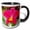 Black/White, variant on 3drose, Orchid - Ee, 11oz Two-tone Red Mug