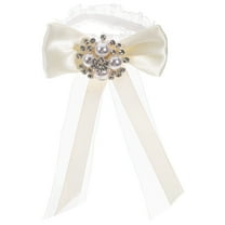 Wedding Wrist Corsage Bow Rhinestones Pearl Corsage Wristlet for Bride Bridesmaid