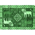 thumbnail image 1 of Ahgly Company Indoor Rectangle Animal Emerald Green Traditional Area Rugs, 8' x 12', 1 of 4