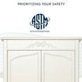 thumbnail image 4 of Evolur Armoire in Ivory Lace, Spacious Storage, 4 of 12