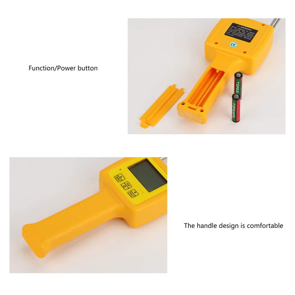 Large Display Grains Humidity Meter Digital Grains Meter with Anti Slip Handle