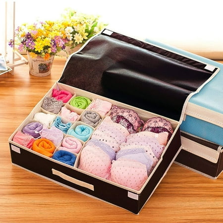

Styleys Foldable Storage Box/Closet Organizer/Drawer Organizer Underwear Closet Storage for Socks Bra Panty Tie Scarf etc Multi Compartment - Color - (Multi) (S1016)