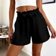 thumbnail image 7 of Shorts for Women Summer Casual High Waisted Wide Leg Drawstring Lounge Shorts Comfy 2026 Beach Vacation Clothes Black 2XL, 7 of 7