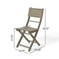 thumbnail image 2 of Outdoor Acacia Wood Folding Dining Chair (Set of 2),Grey, 2 of 16