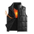 thumbnail image 6 of Trikvn Men's Puffer Vest No Battery Warm Quilted Sleeveless Jacket Winter Zip Up Thick Thermal Outerwear Waistcoat with Pockets for Outdoor Hiking, 6 of 9