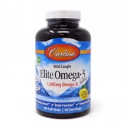 Carlson Wild Caught Elite Omega-3 1600mg Lemon Flavor- 90 Softgels