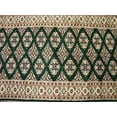 thumbnail image 3 of AHMEDANI Exclusive Jaldar Green Ivory Touch Wool Hand Knotted Soft Runner Rug (9.9 X 2.5)', 3 of 8