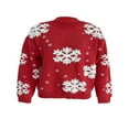 thumbnail image 1 of Chandail Moelleux pour Femmes Décontracté Imprimé Flocon de Neige de Noël, 1 of 9