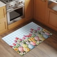 thumbnail image 3 of Easter Bathroom Rug Washable 2x3 Entryway Rug Non Slip Spring Bunny Colorful Eggs Tulip Flowers Blue Check Front Door Mat Low Pile Indoor Doormat Throw Floor Carpet for Kitchen Bedroom Entrance, 3 of 8