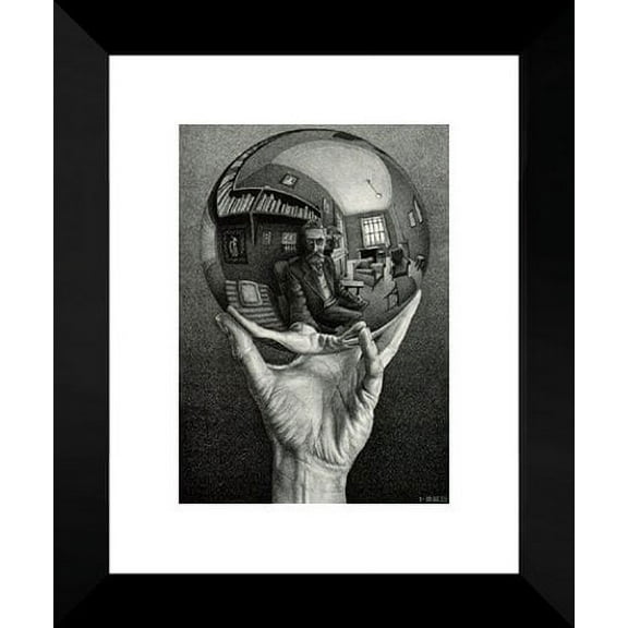 FrameToWall - Self Portrait 20x24 Framed Art Print by M.C. Escher