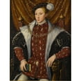 thumbnail image 3 of Circle of William Scrots 15x18 Black Modern Framed Museum Art Print Titled - Portrait of Edward VI (1537-1553), 3 of 5