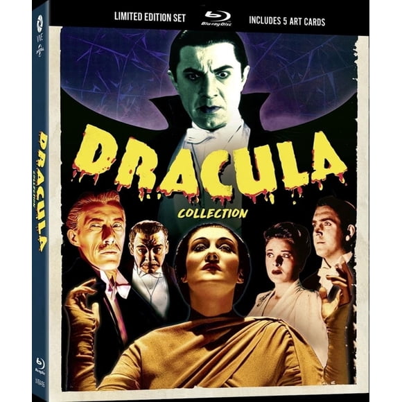 COLLECTION de Films DRACULA (1931 - 1945) - Édition Limitée BLU-RAY 4 Disques 3D Lenticulaire + Cartes d'Art