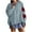 Light Blue, variant on BangWanChi Crewneck Sweatshirts Women Graphic Fashion Women's Fall Star Long Sleeved Side Slit Pullover Sweatshirt Round Neck Loose Tops