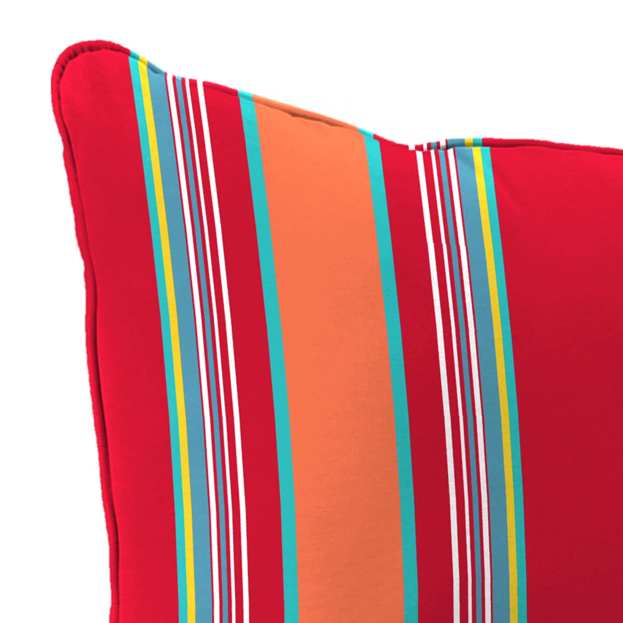 Jordan Manufacturing 46.5" x 24" Mulberry Red Stripe Rectangular Outdoor Deep Seat Chair Cushion Set with Welt