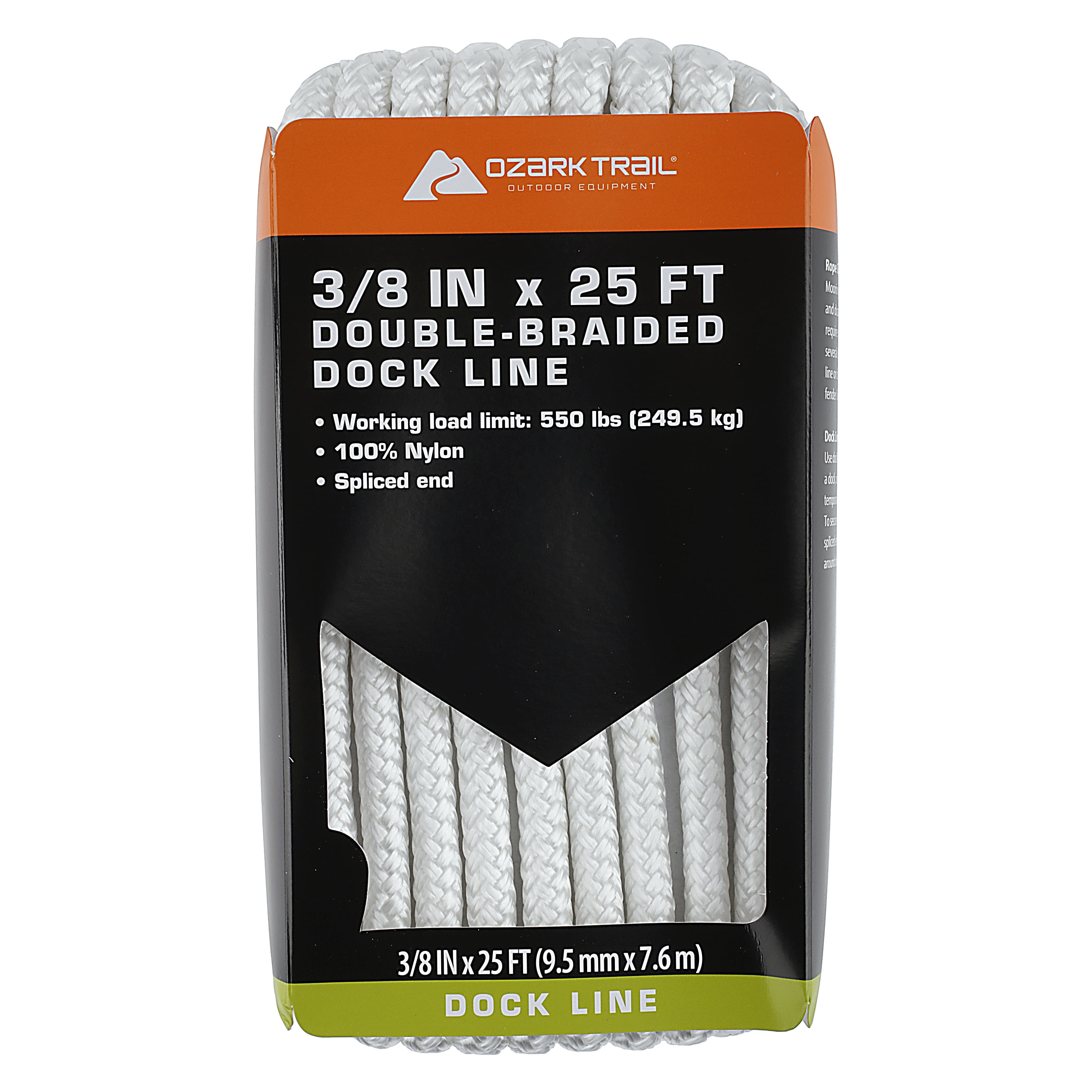 5/8 x 25 White 3 Strand Twisted Premium Nylon Dock Line For Boats up to 45 Direct 2 Boater