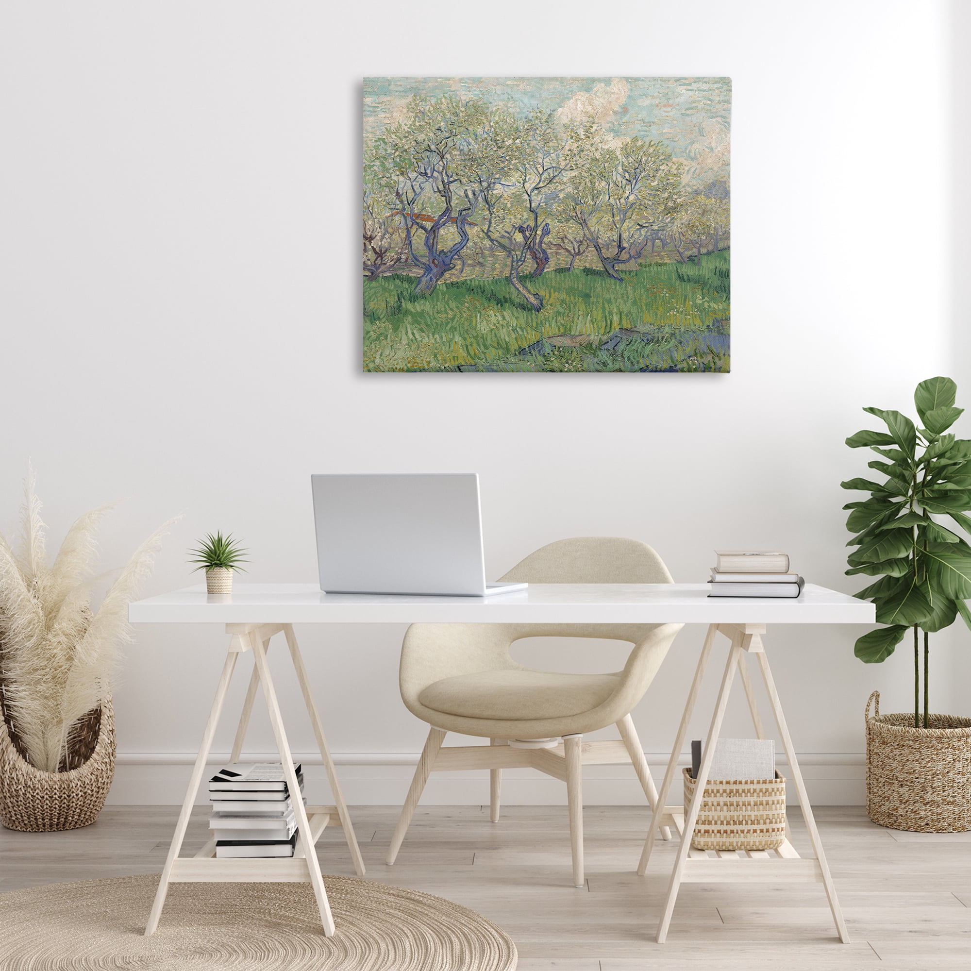 Stupell Industries Classic Van Gogh Blossoming Orchard Landscape & Nature Painting Wrapped Canvas Art Print Wall Art, 40 x 30