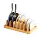 thumbnail image 1 of Organizador de Tapas de Ollas de Bambú para Gabinetes y Encimeras Cocina, Organizador de Tapas de Sartenes Dentro de Gabinetes, Soporte para Tapas de Ollas, Rejilla para Sartenes, 1 of 5