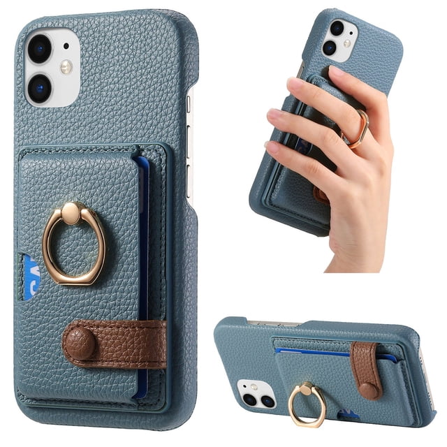 Compatible con iPhone SE, Funda GANGXUN con soporte magnético y tarjetero