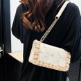 thumbnail image 6 of LHNFT Flower Evening Handbags Chain Strap Square Shoulder Bag Crossbody Bag Crystals Rhinestone Clutch Purse, 6 of 9