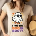 thumbnail image 4 of Boo in Booty Ghost T-Shirt | Funny Unisex Spooky Outfit, White, Size S, 4 of 6