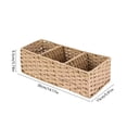 thumbnail image 3 of Fufafayo Paper Rope Woven Divided Storage Basket 3 Compartment Organizer, Bathroom Toiletries Caddy, Wicker Boho Home Decor for Shelf Counter Vanity, 3 of 6