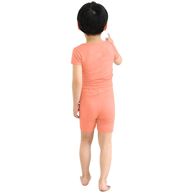 Odeerbi 6M-7Y Infant Boys Girls Summer Pajamas Rib Knit Outfits