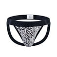 thumbnail image 7 of JOCKMAIL Mens Sexy Thong Underwear Low Rise Leopard Pattern Playful Printed Men's Jockstraps Athletic Supporters, 7 of 7