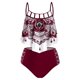 thumbnail image 1 of Traje de baño dividido para mujer a la moda, Bikini Sexy con estampado calado en la cintura Fridja  nalpqowj60686, 1 of 5
