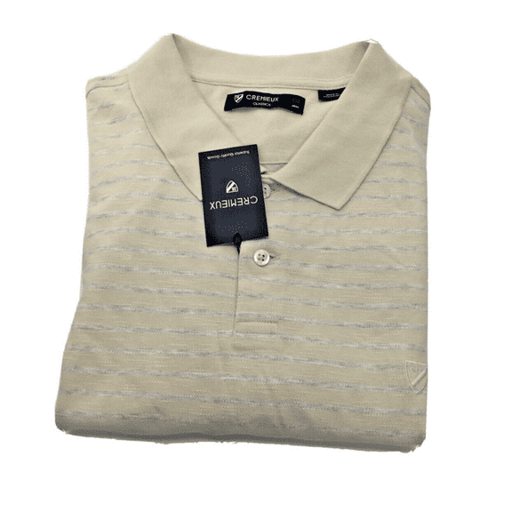 CREMIEUX MEN'S SHORT SLEEVE POLO SHIRT,Cotton,Light Khaki, SIZE XXL