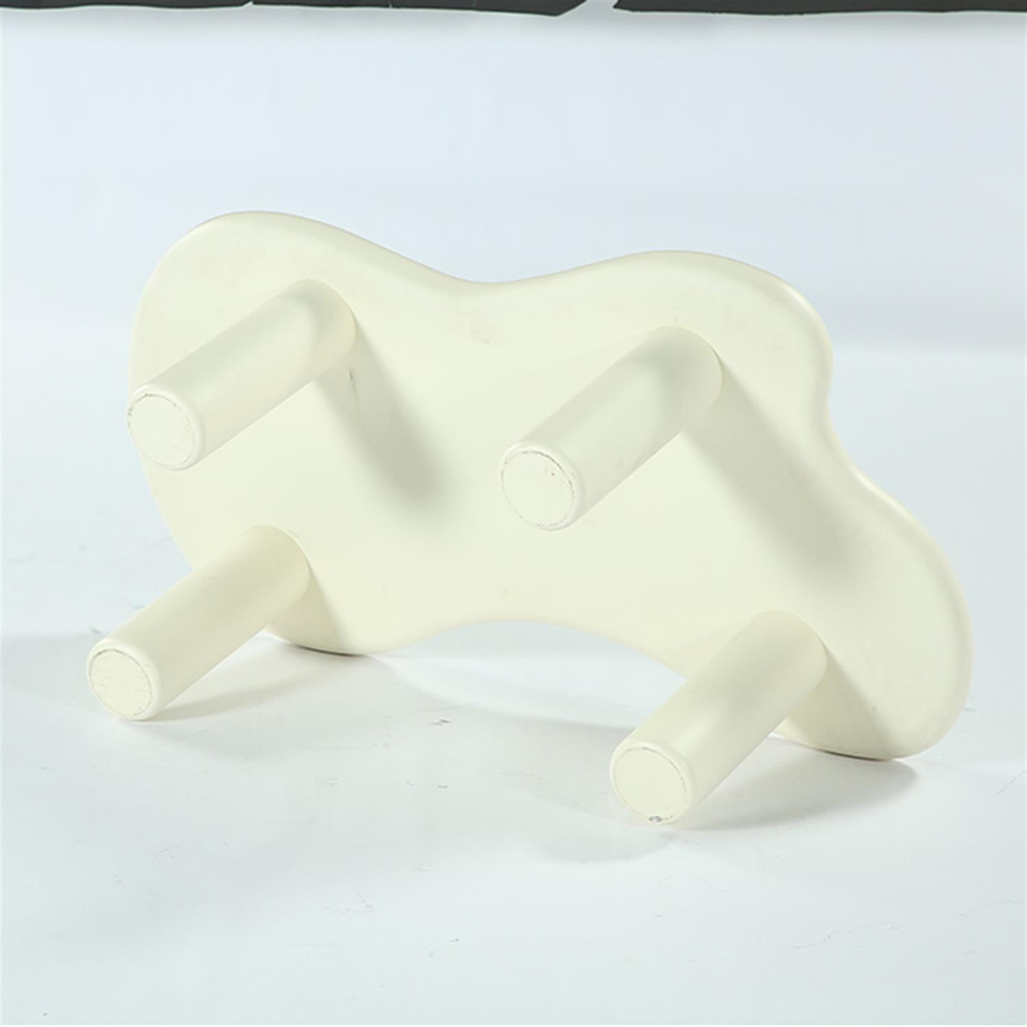 Demi Bonn Cloud-Shaped Coffee Table, Modern Irregular Center Tea Table with 4 Solid Legs for Home Living Room, Office, White