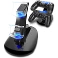 thumbnail image 1 of Estación de acoplamiento con cargador USB doble para Playstation 4, PS4, PS4 Pro y PS4 Slim Controller, 1 of 5