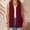 Wine, variant on Women's Sleeveless Open Front Knit Vest Loose Fit Crochet Textured Cardigan Summer Casual Lightweight Cool Coat