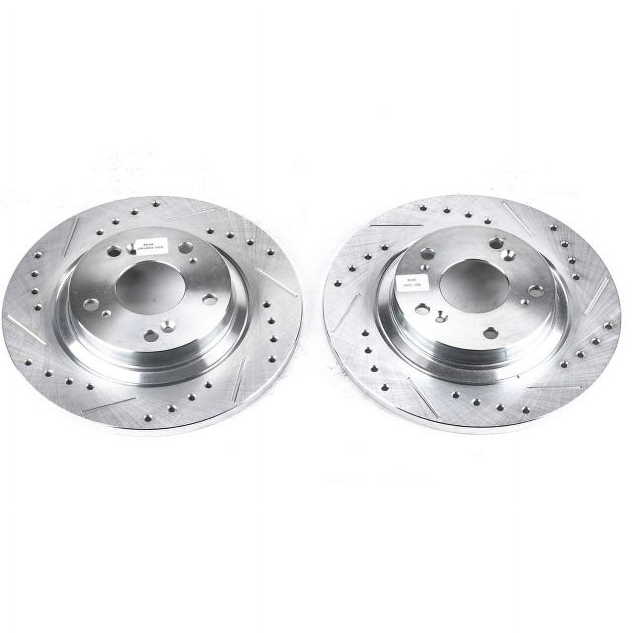 Power Stop Rear Pair of Drilled and Slotted Brake Rotors JBR928XPR