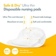 thumbnail image 2 of Medela Safe & Dry Ultra Thin Disposable Nursing Pads, Individually Wrapped, White, 120 Count, 2 of 7