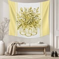 thumbnail image 5 of Eucalyptus Yellow Large Tapestry for Bedroom Wall Hanging Tapestry, Stripes Bottle Flower Cactus Plant Ceiling Backdrop Tapestries Poster Blanket Wall Decor for Teens Room Living Room Dorm 85" x 90", 5 of 8