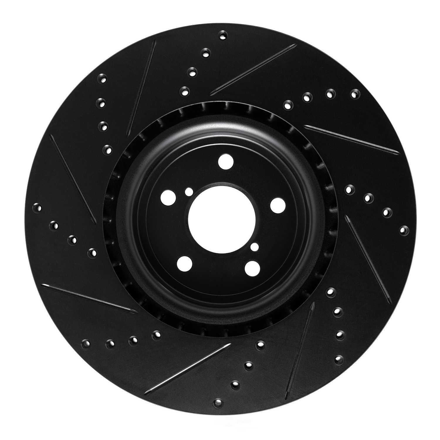 Dynamic Friction Company 633-13014R DFC Brake Rotor - Drilled And Slotted - Black