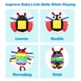 thumbnail image 3 of Blublu Park Montessori Sensory Buckle Stuffed Learning Activities Travel Toys for Autistic Toddler 1-3, Beetles, 3 of 8