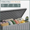 thumbnail image 7 of Patiowell 150 Gallon Deck Box, Waterproof Large Outdoor Storage Box with Padlock for Patio Furniture, Gray, 7 of 7