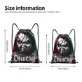 thumbnail image 2 of Goofa Chucky Print Drawstring Backpack Bag Sport Gym Sackpack Cinch Bags Drawstring Bags Draw String Sport Bag-Medium, 2 of 6