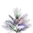 thumbnail image 4 of Vickerman 5.5' x 36" Flocked Atka Pine Artificial Christmas Tree, 3mm LED Color Changing Lights, 4 of 5