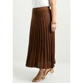 thumbnail image 3 of June + Vie Women's Plus Size Pleated Midi Skirt, 3 of 3