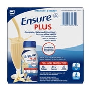 Ensure Plus Meal Replacement Nutrition Shake, Vanilla, 16g Protein, 8 fl oz - 16 Pack